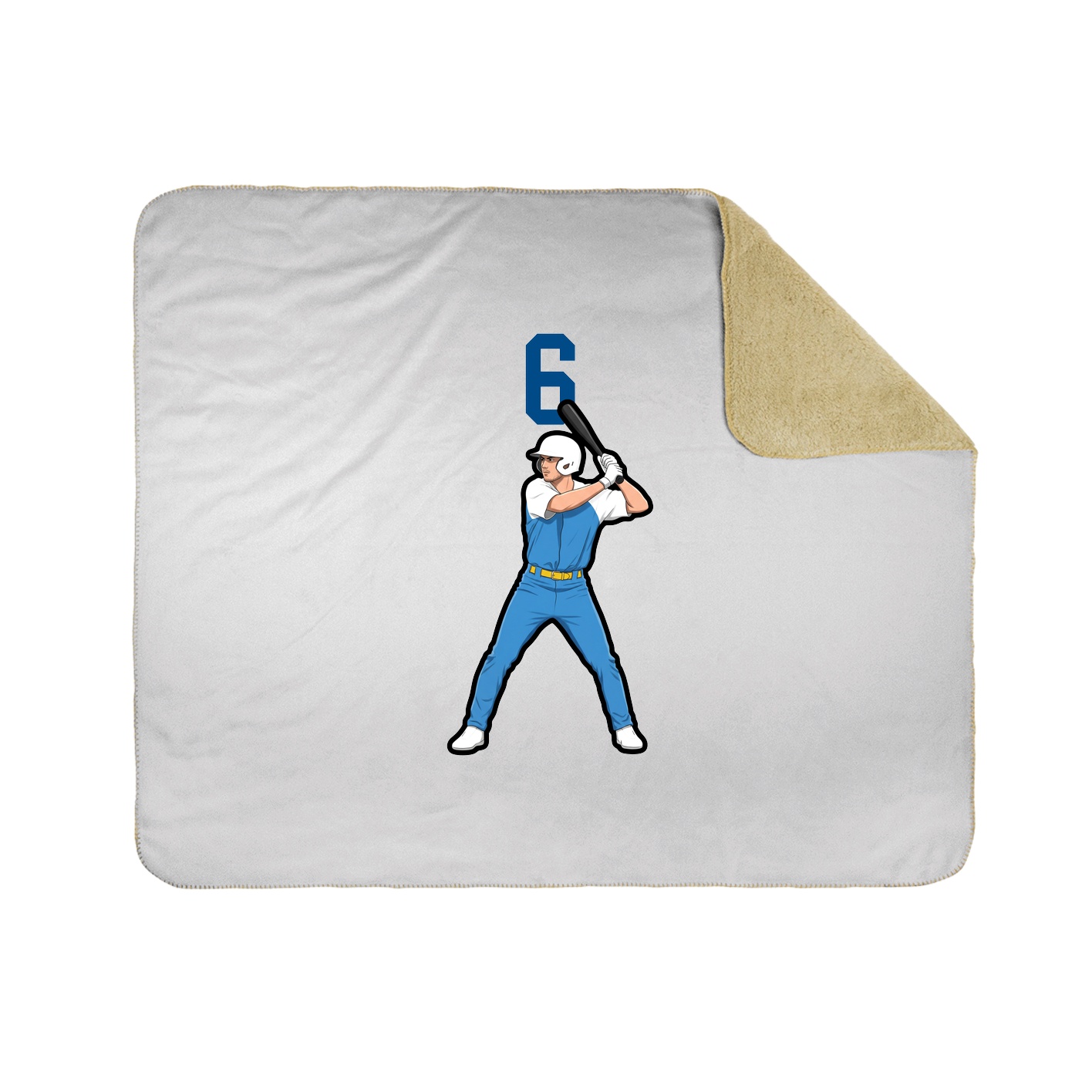 Throw Blanket — Number Top in White