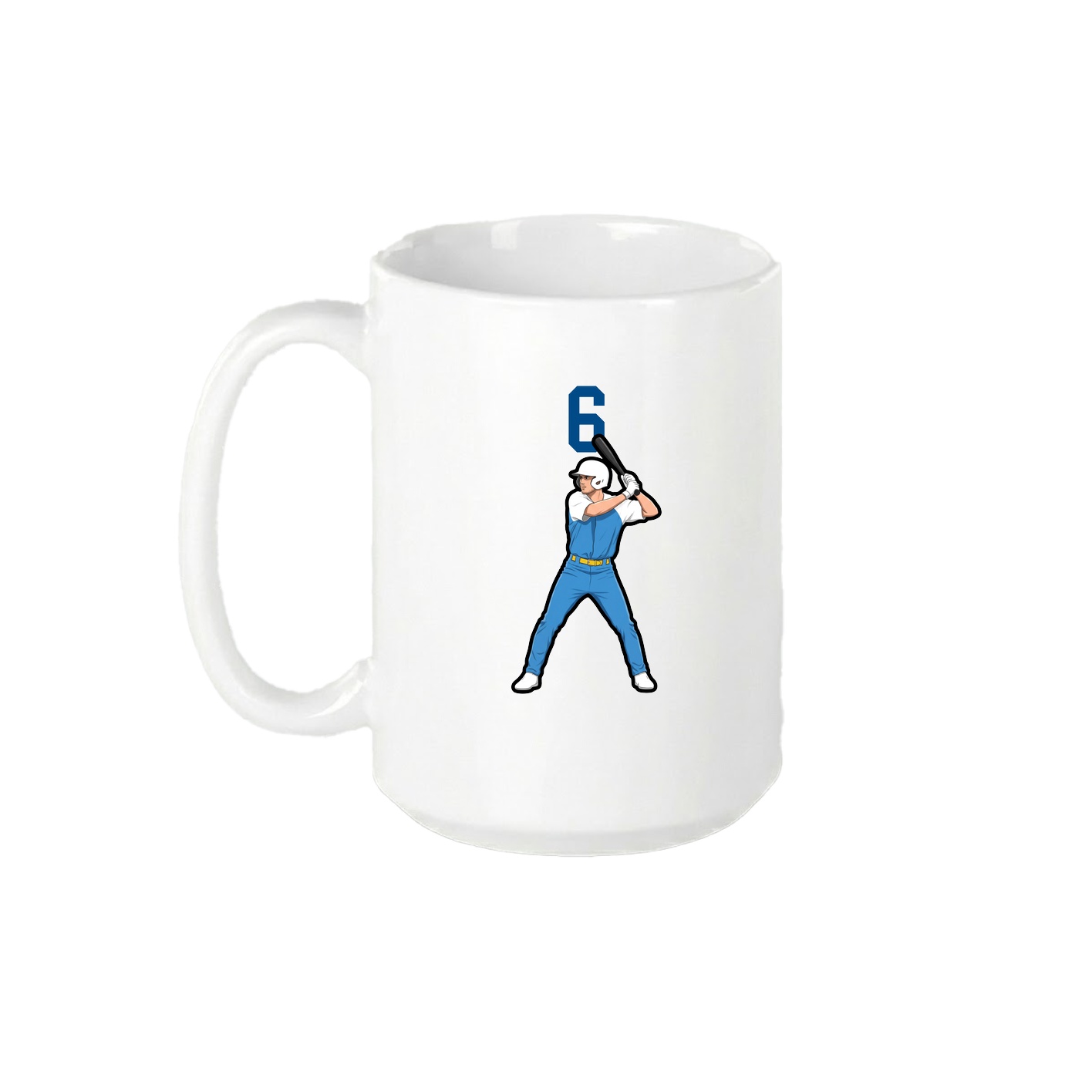 15oz Coffee Mug — Number Top in White