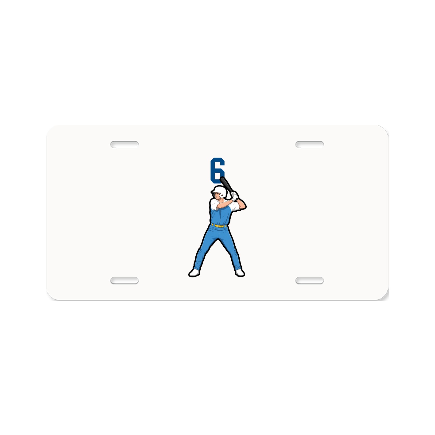 License Plate — Number Top in Classic