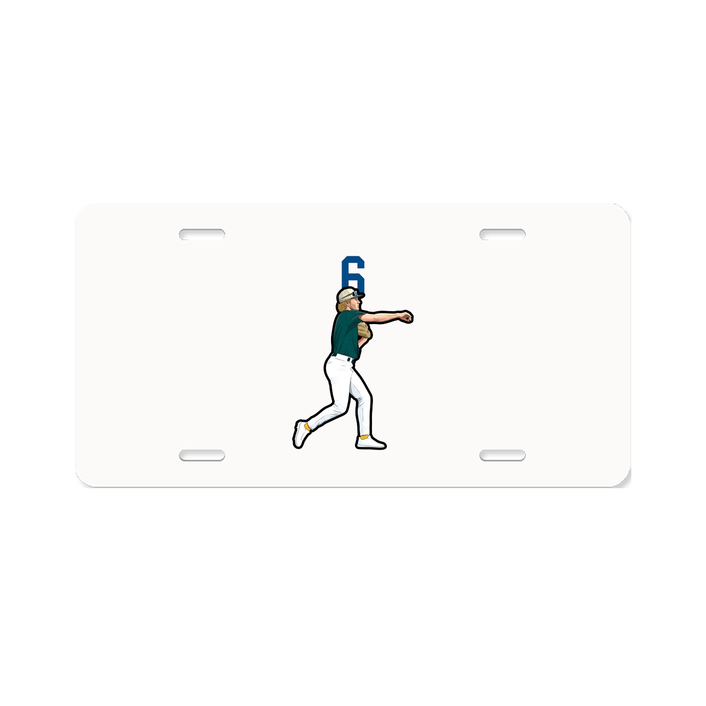License Plate — Number Top in Classic
