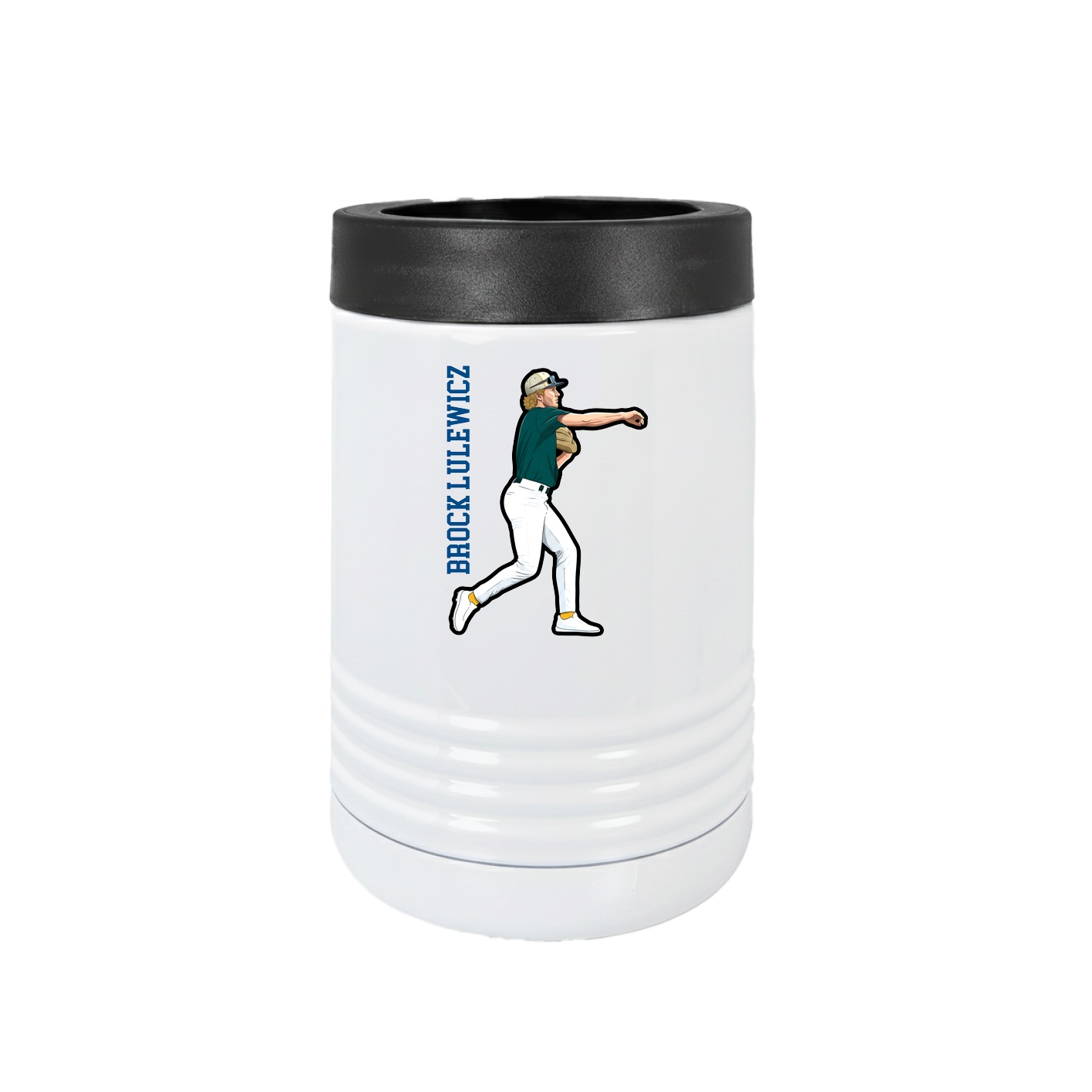 Beverage Holder — Name Vertical in White