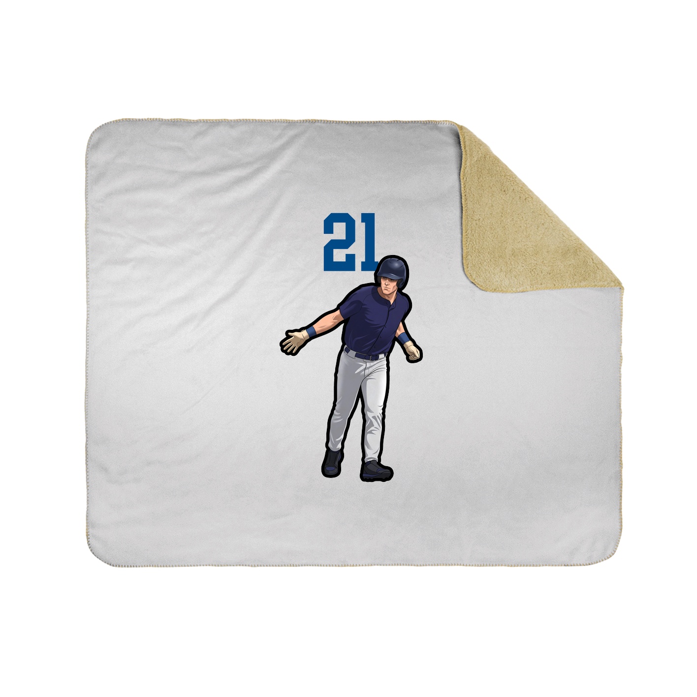 Throw Blanket — Number Top in White