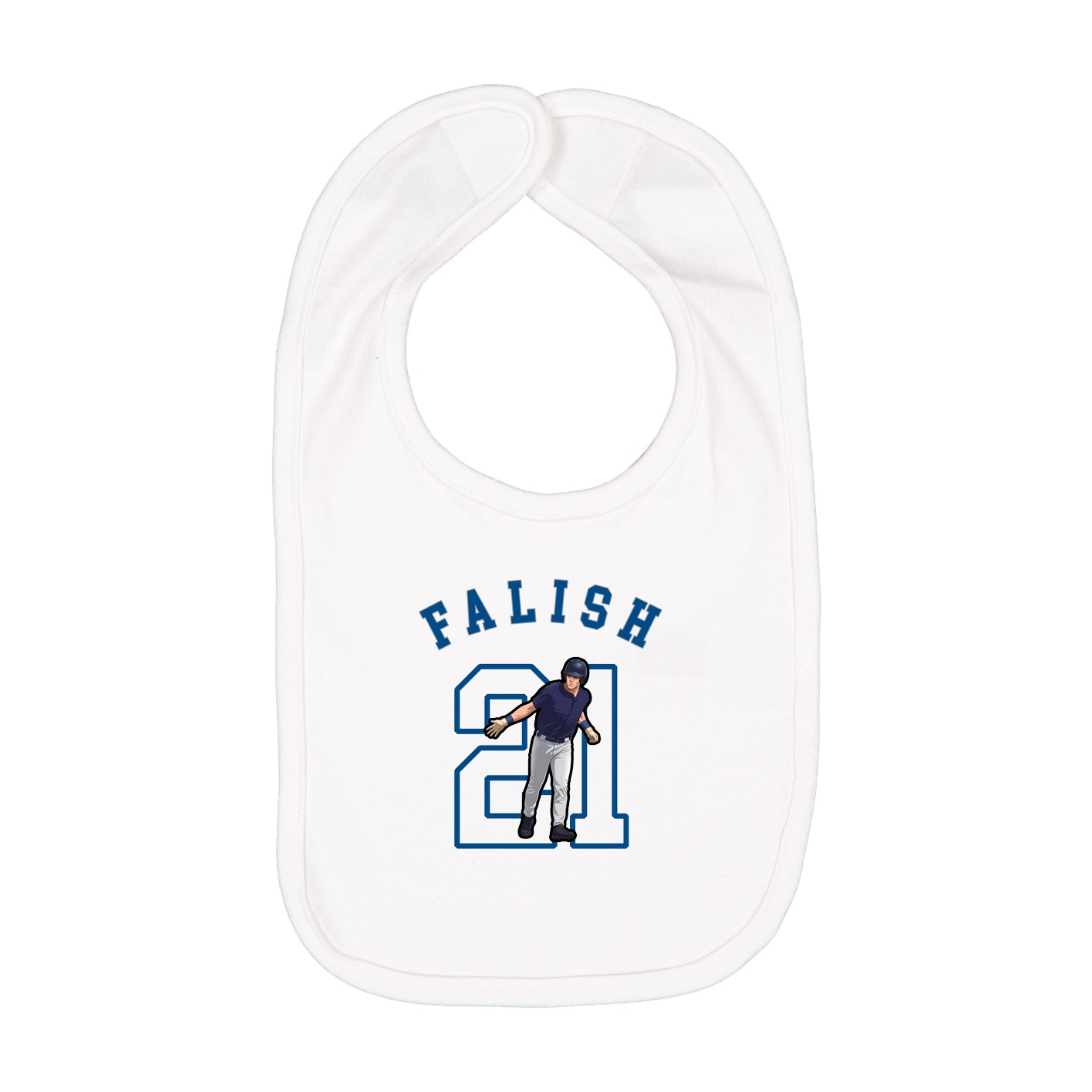 Infant Bib — Shirsey Arch in White