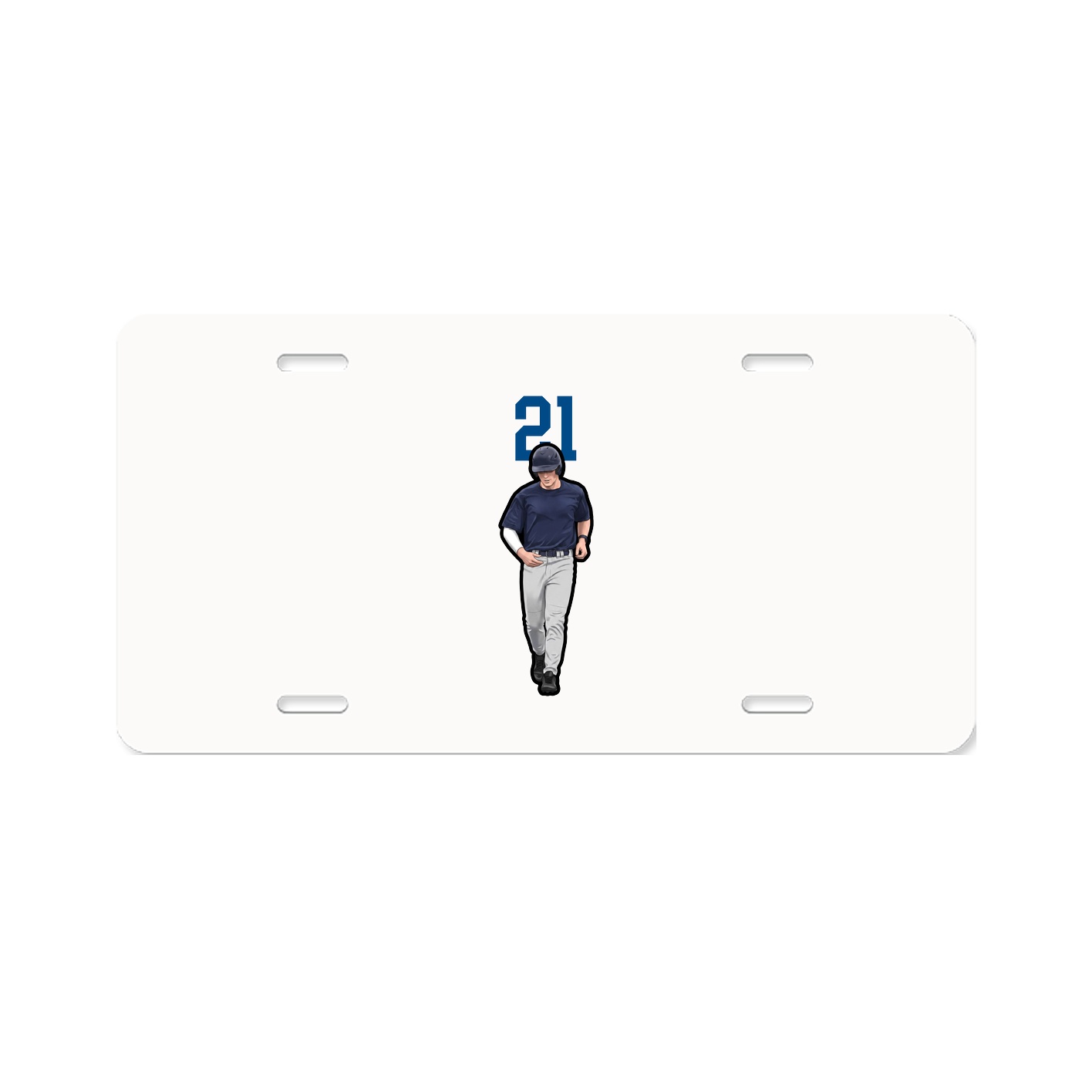 License Plate — Number Top in Classic