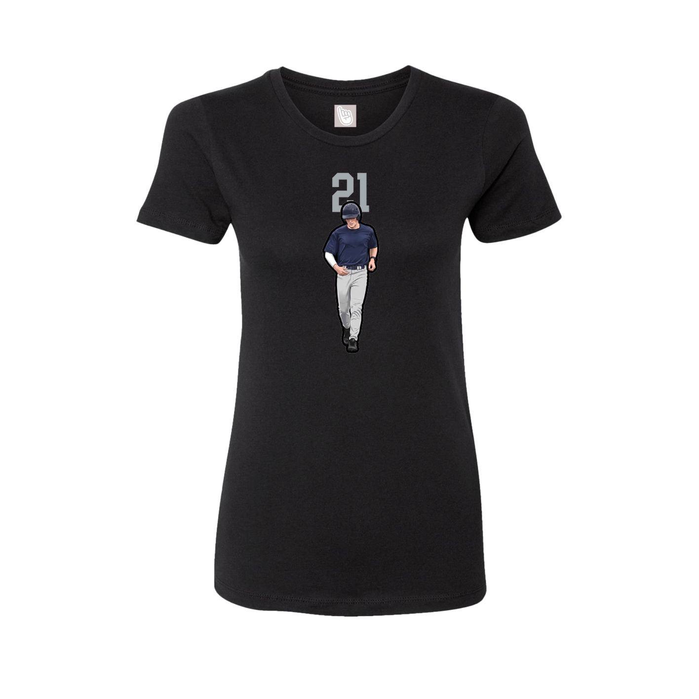 Womens Tee — Number Top in Black