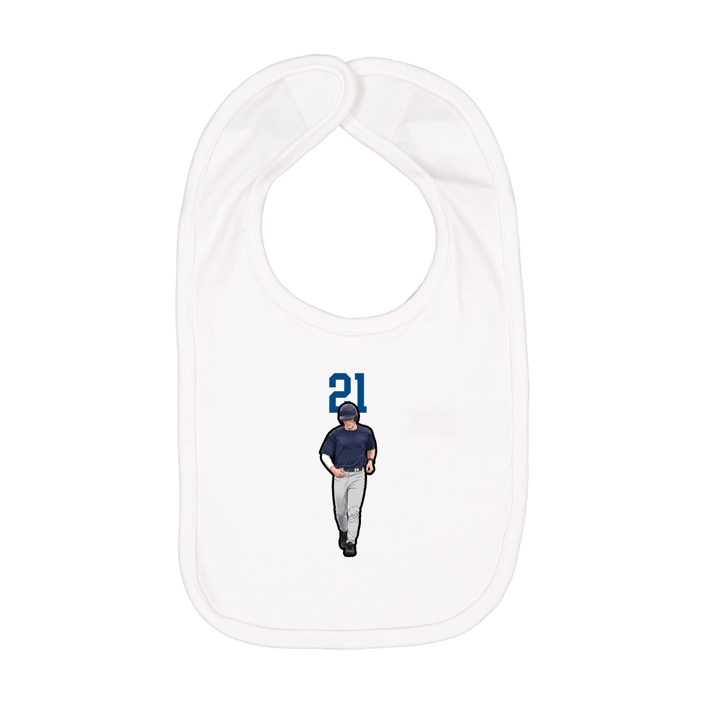 Infant Bib — Number Top in White