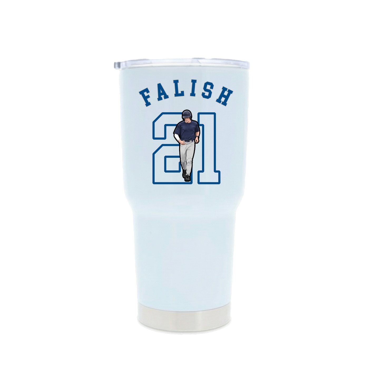 30oz Stainless Steel Tumbler — Shirsey Arch in White