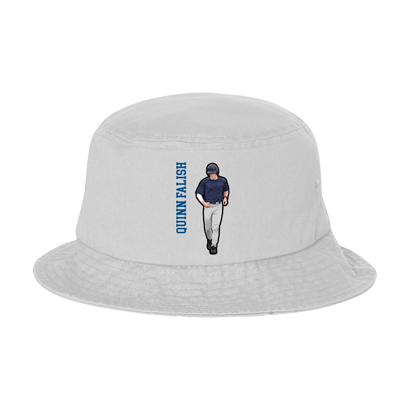 Bucket Cap — Name Vertical in White