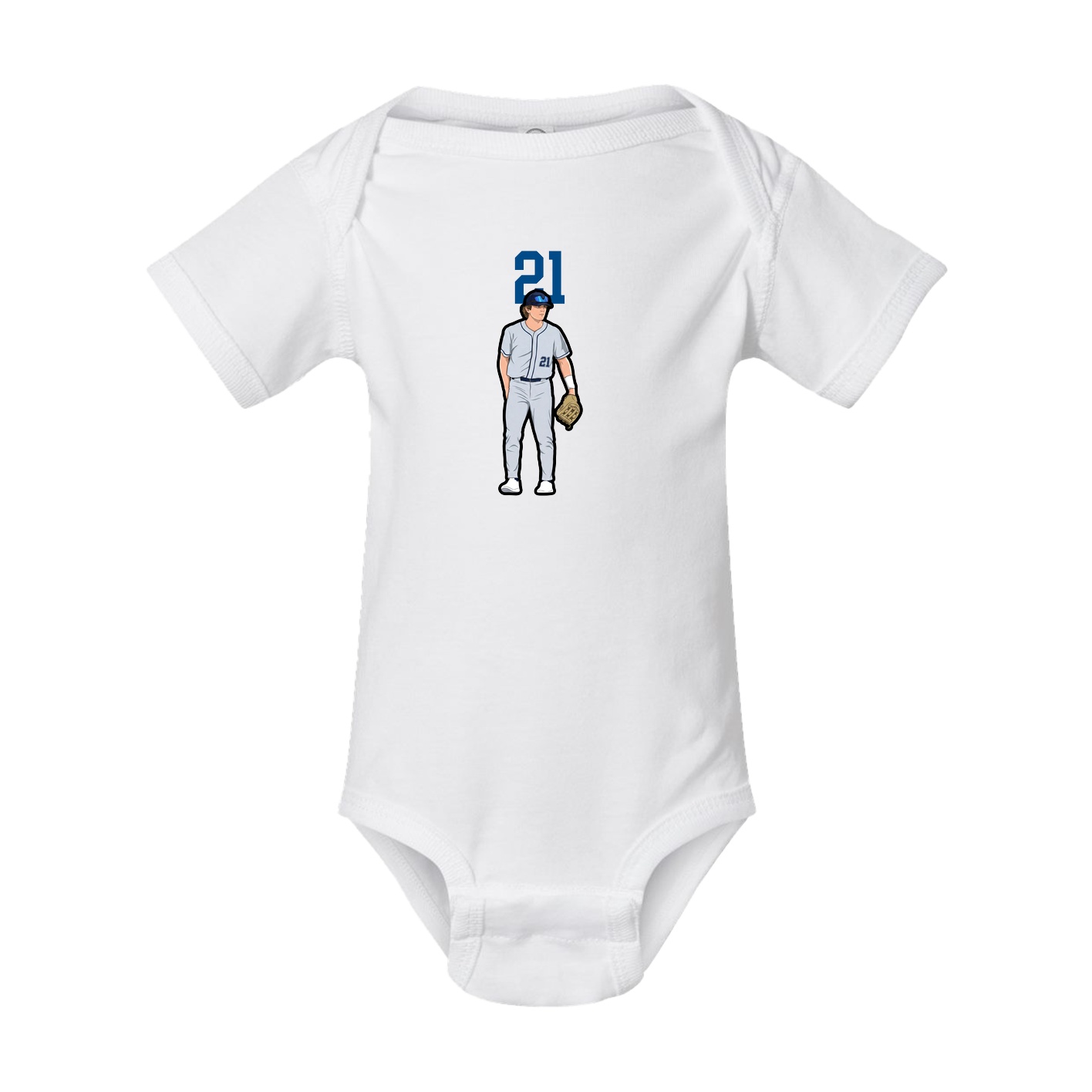 Baby Onesie — Number Top in White