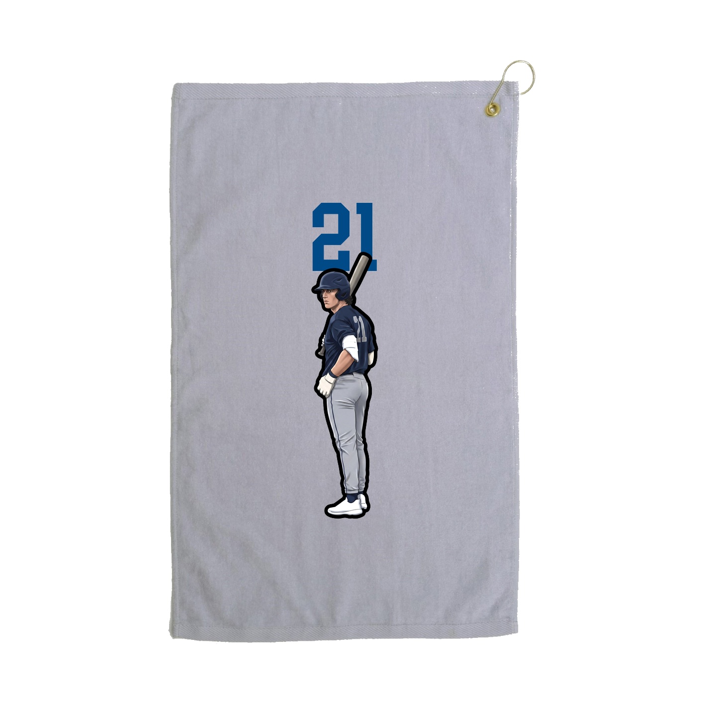 Golf Towel — Number Top in Grey