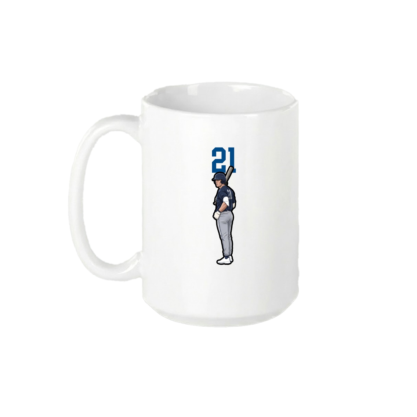 15oz Coffee Mug — Number Top in White
