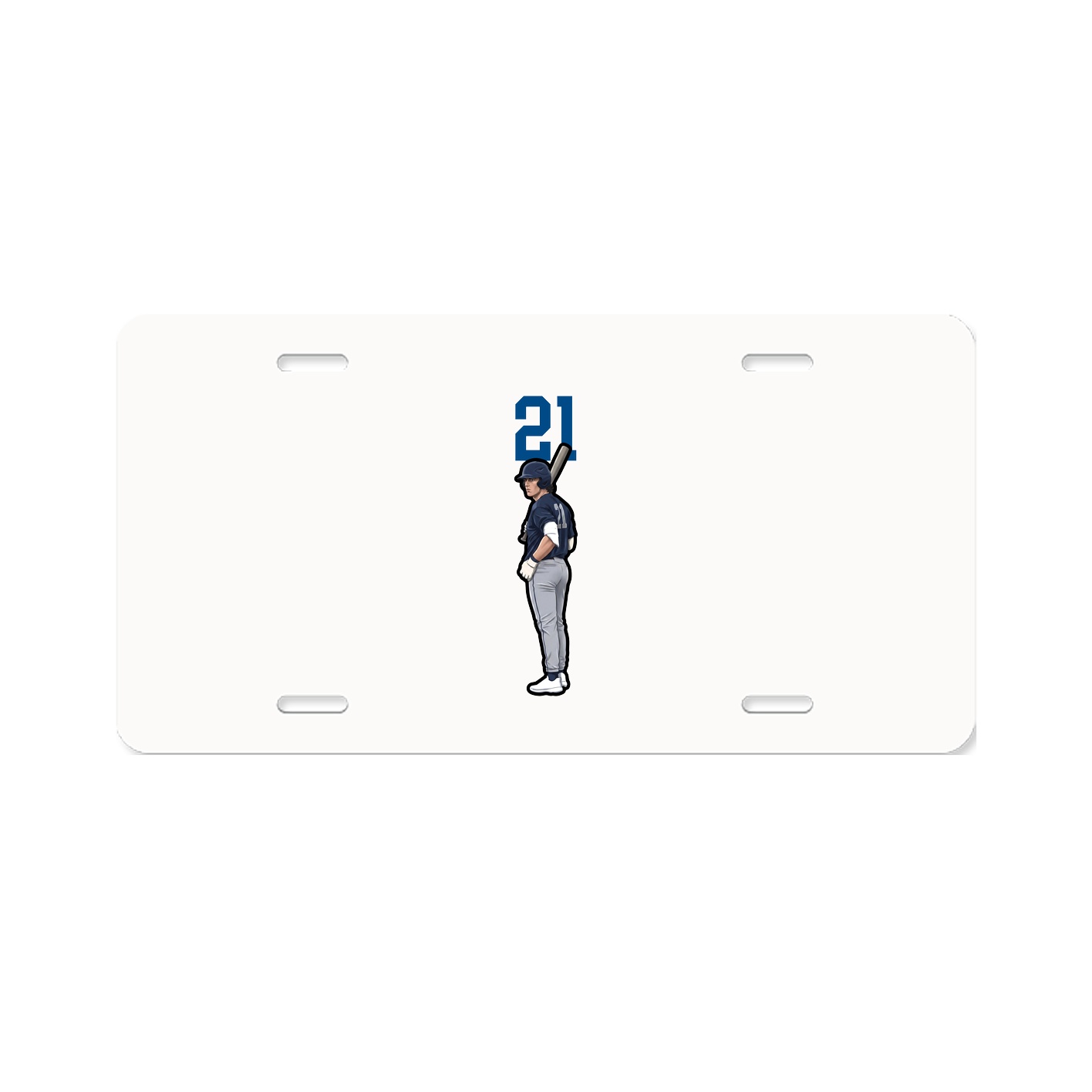 License Plate — Number Top in Classic