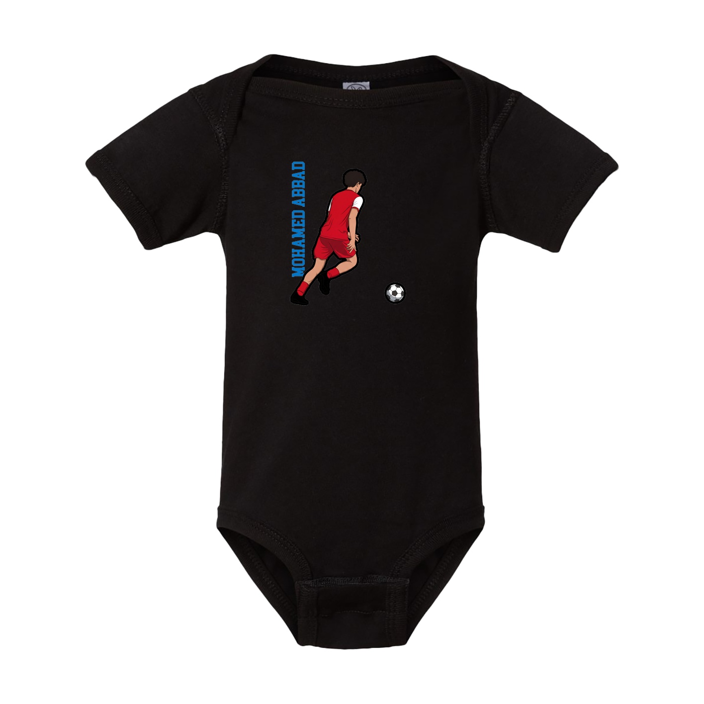 Baby Onesie — Name Vertical in Black