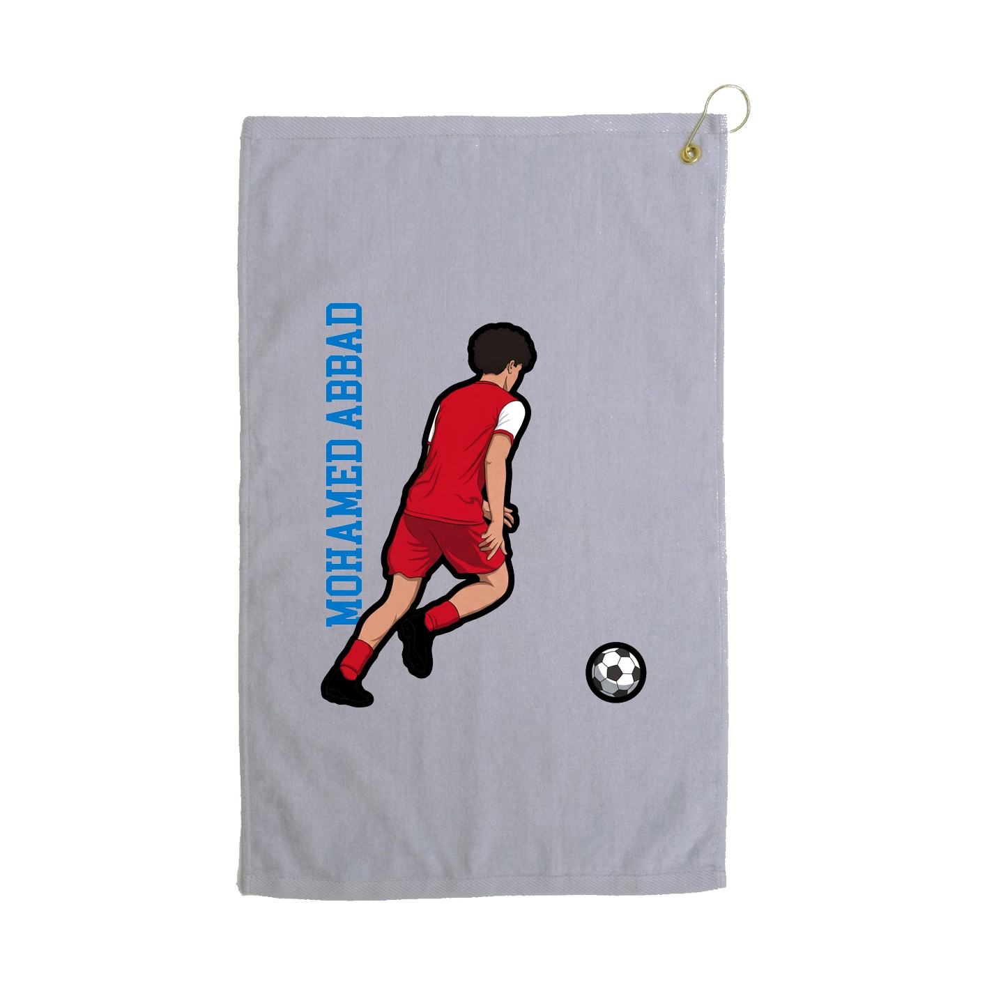 Golf Towel — Name Vertical in Grey
