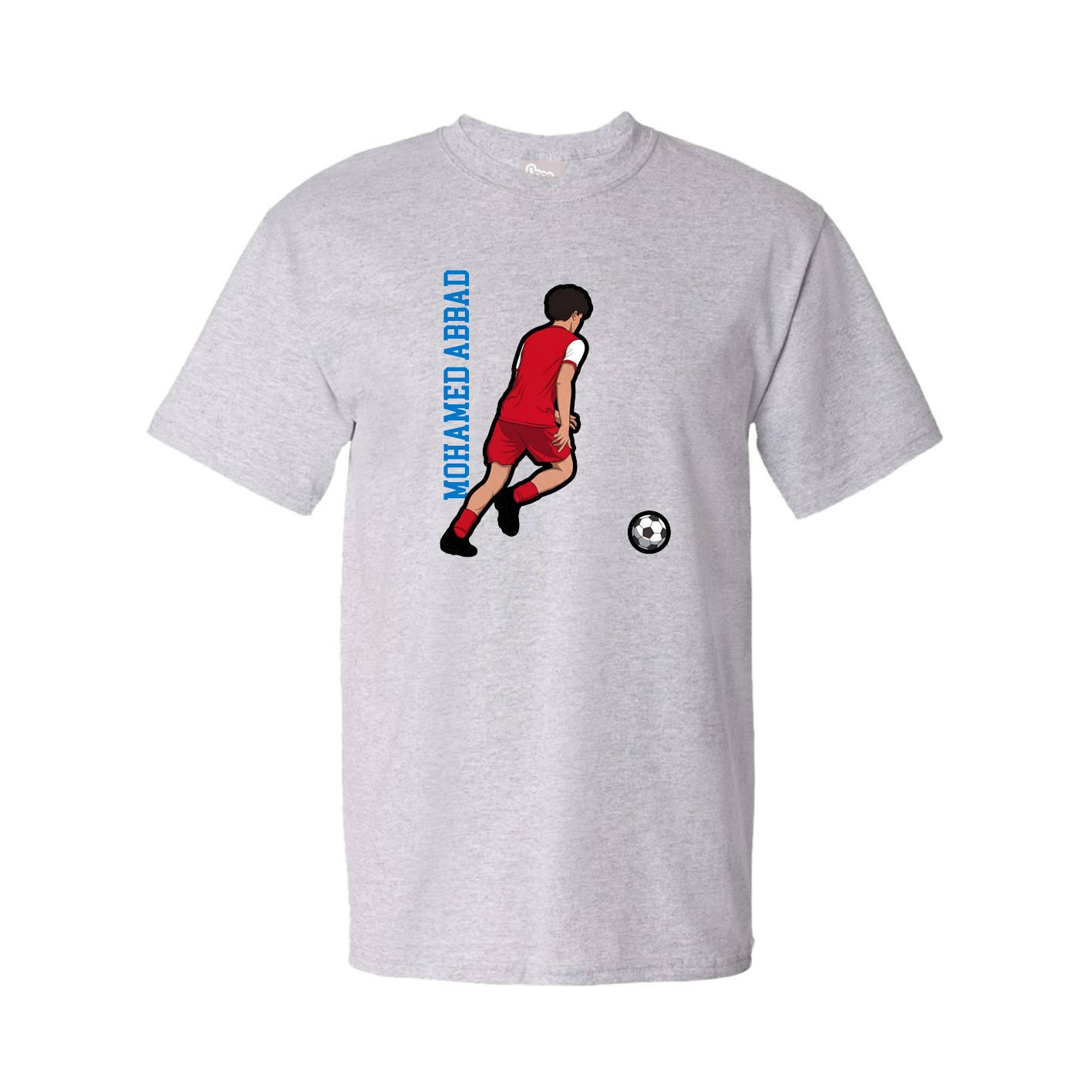 Youth Tee — Name Vertical in Grey