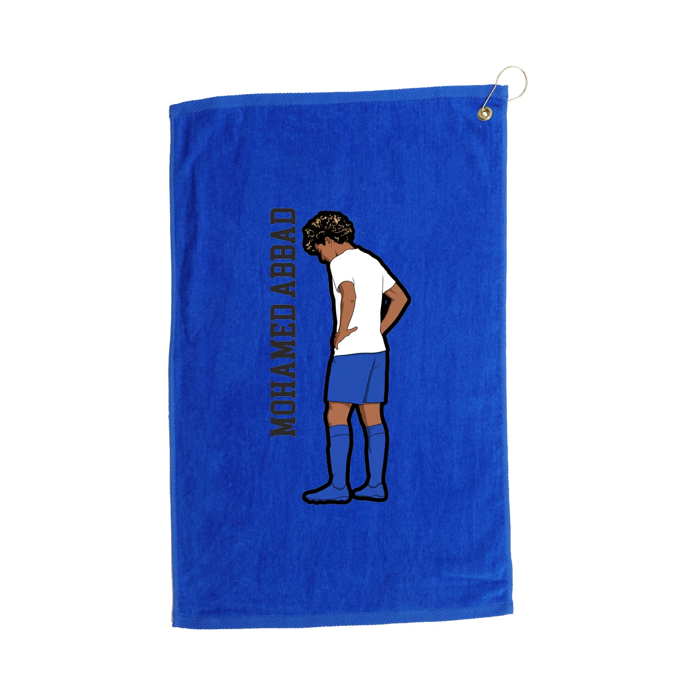 Golf Towel — Name Vertical in Royal