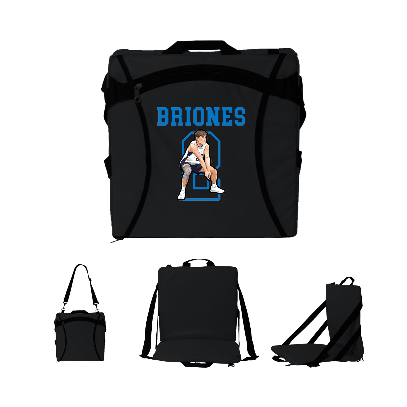 Folding Stadium Seat — Shirsey in Black