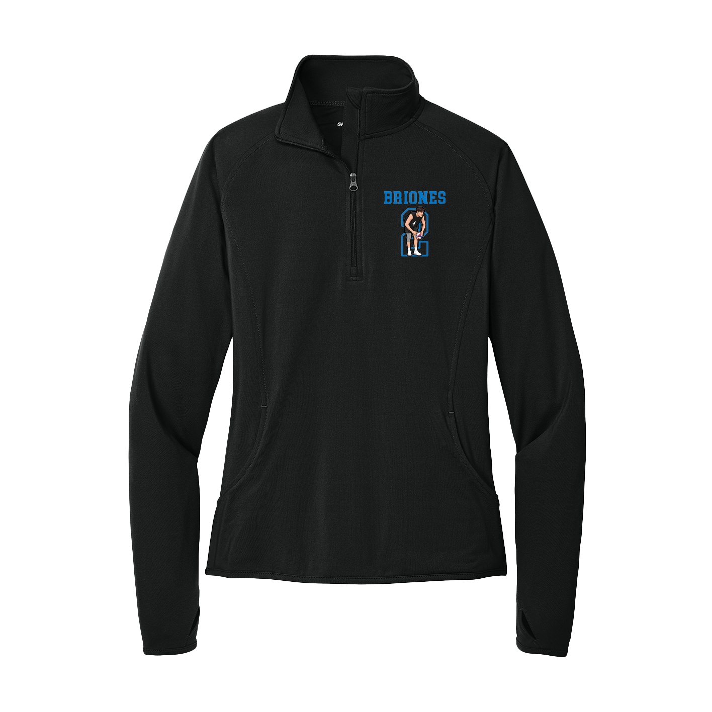 Women's Q-Zip Pullover — Shirsey in Black
