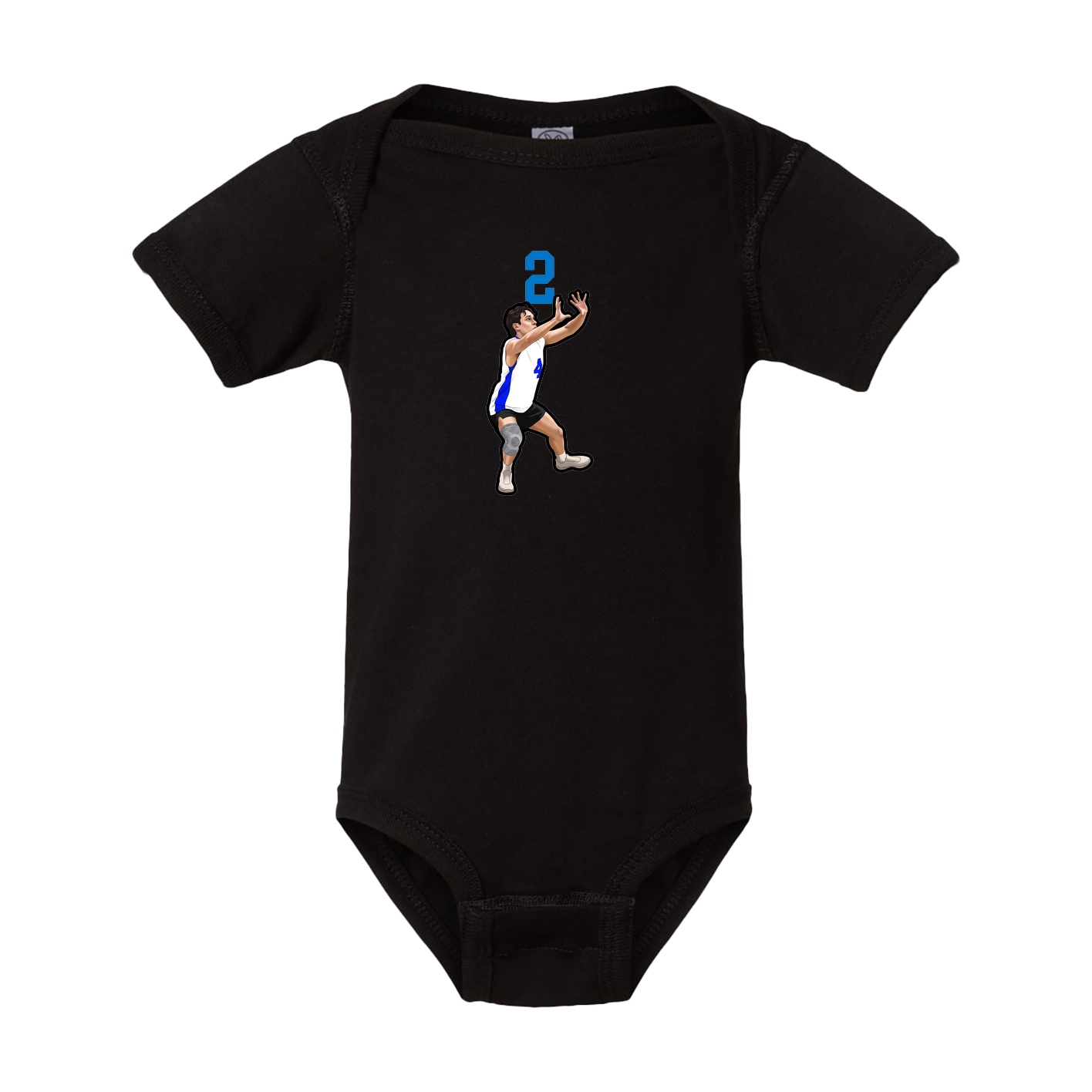 Baby Onesie — Number Top in Black