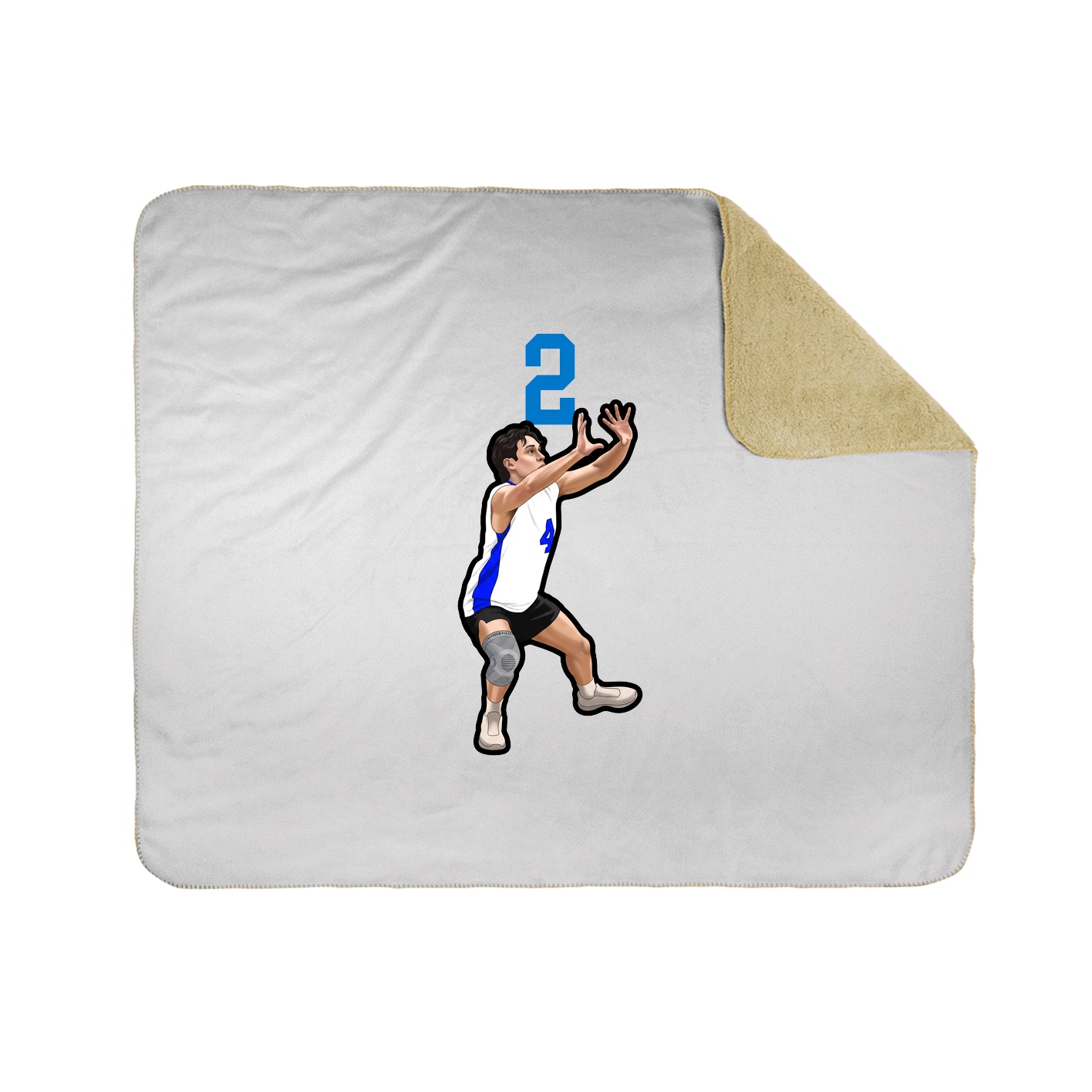 Throw Blanket — Number Top in White