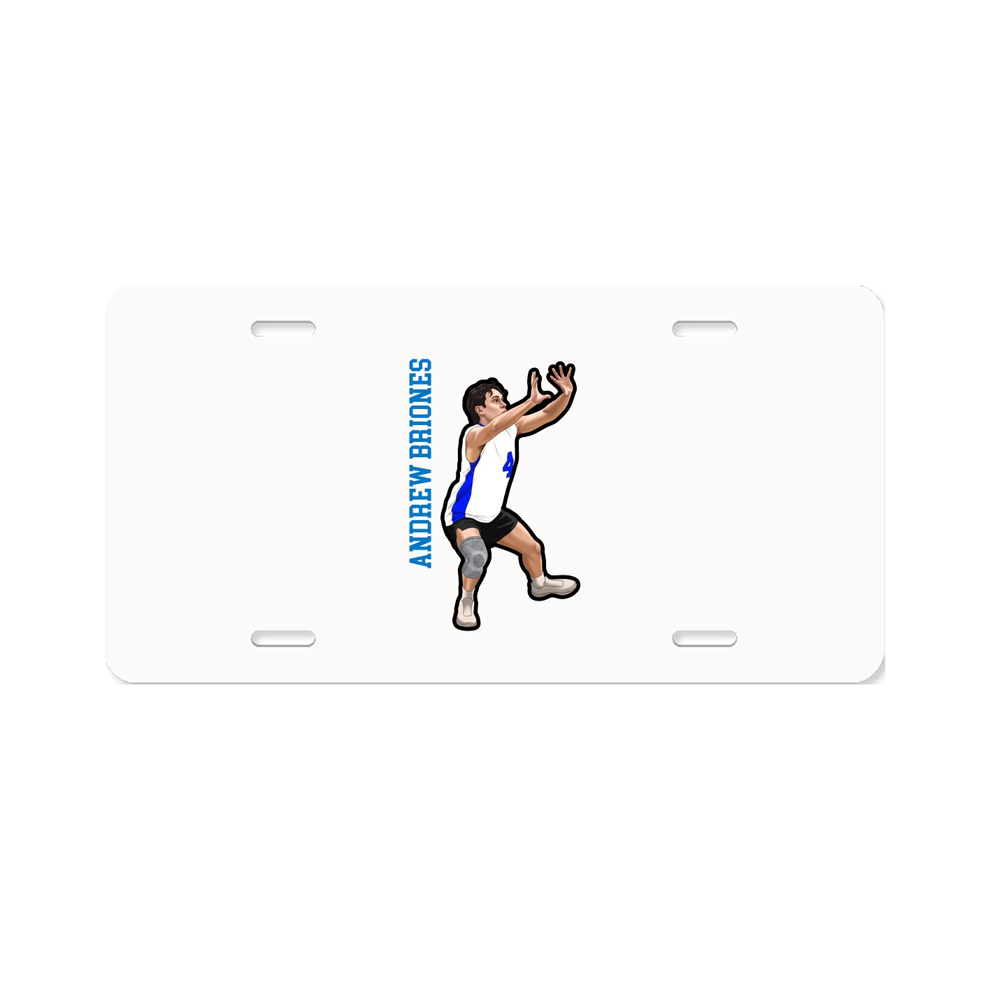 License Plate — Name Vertical in Classic