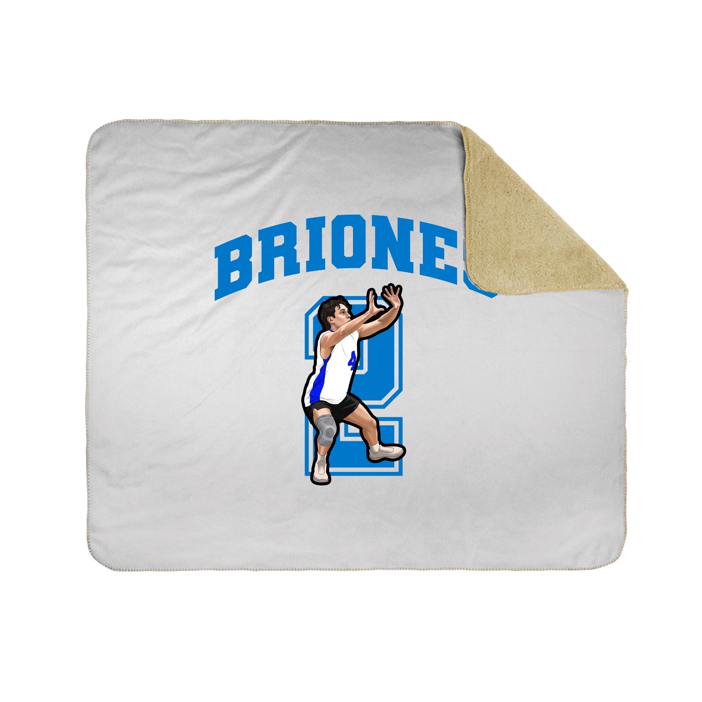 Throw Blanket — Number in White