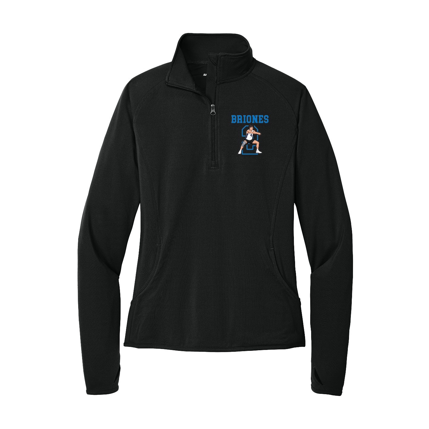 Women's Q-Zip Pullover — Shirsey in Black