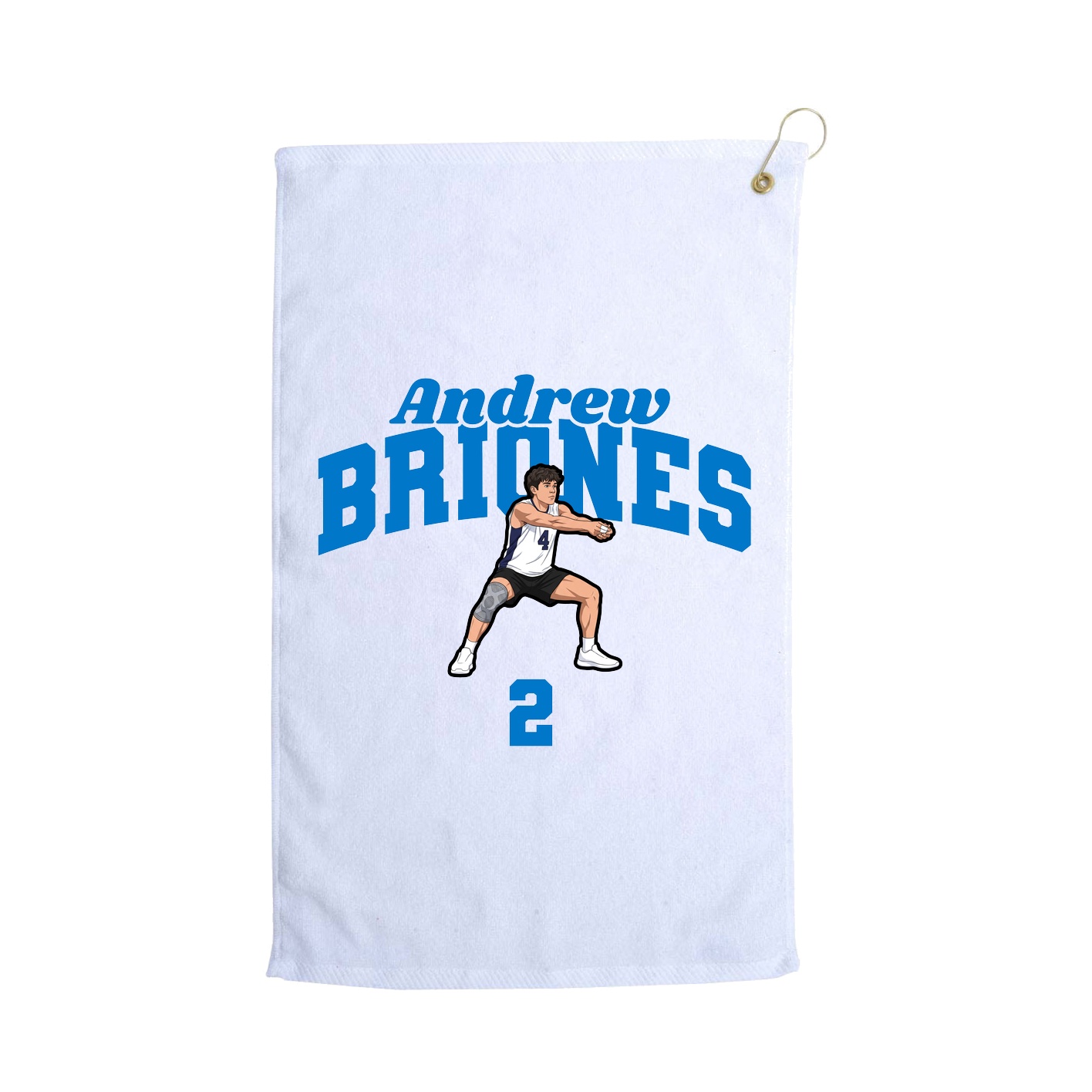 Golf Towel — Signature Arch in White