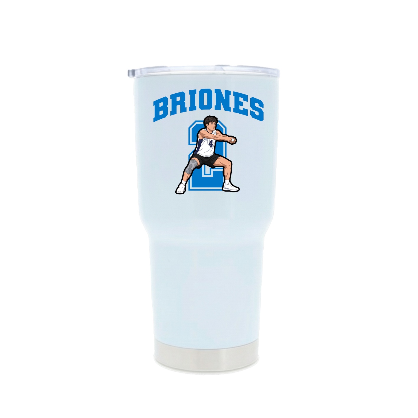 30oz Stainless Steel Tumbler — Number in White
