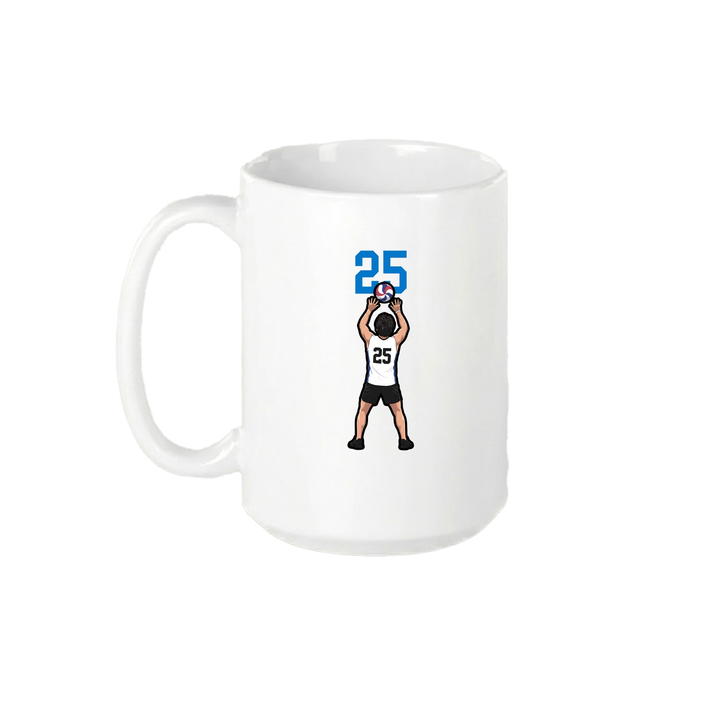 15oz Coffee Mug — Number Top in White