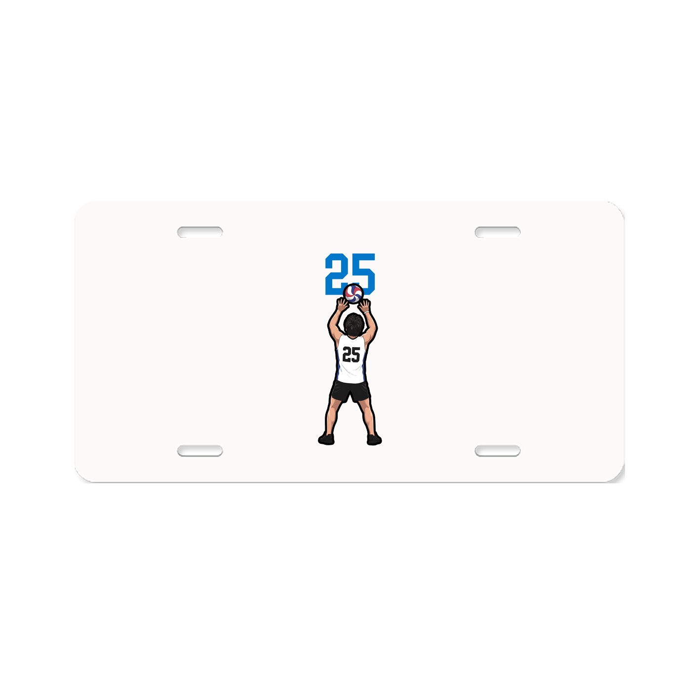 License Plate — Number Top in Classic