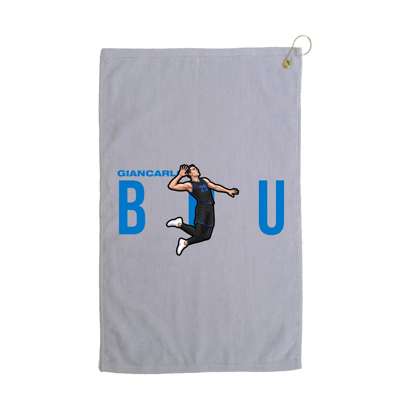 Golf Towel — Player Name in Grey