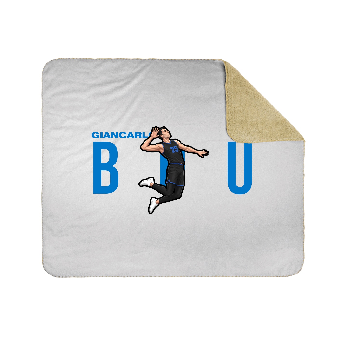 Throw Blanket — Player Name in White