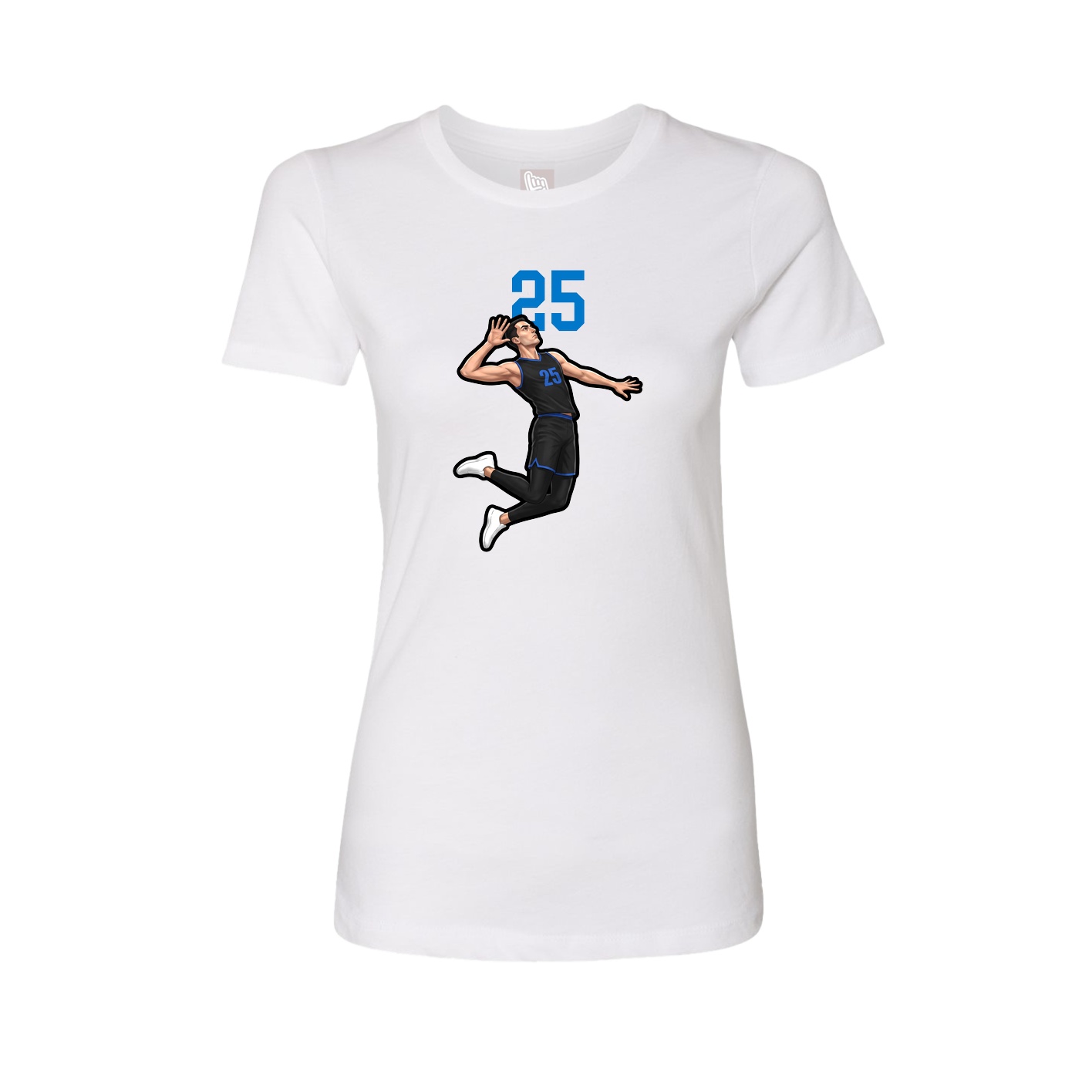 Fitted Women's Tee — Number Top in White