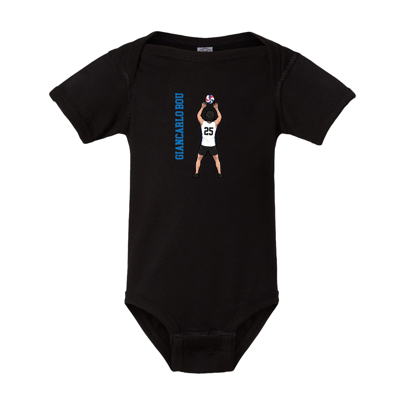 Baby Onesie — Name Vertical in Black