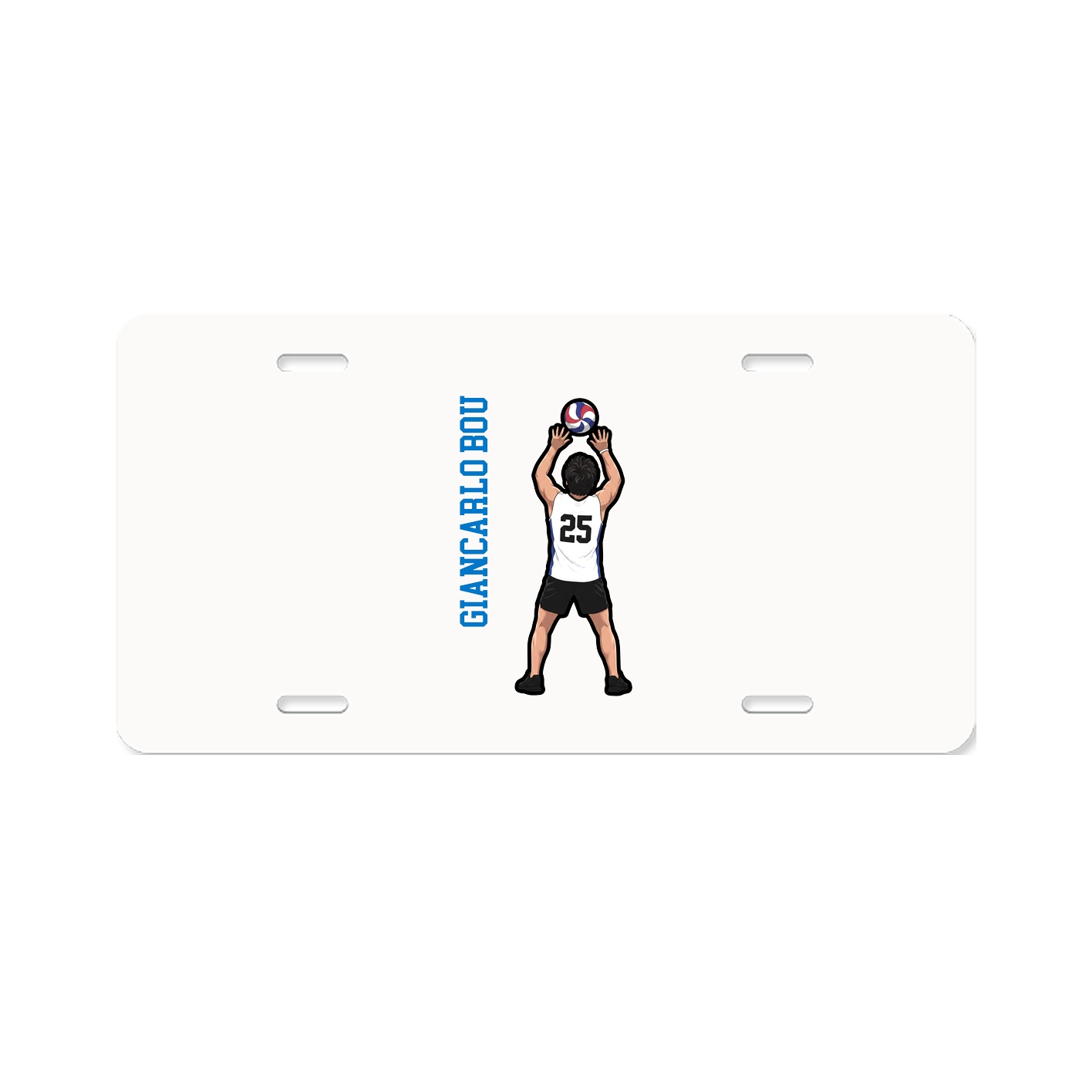 License Plate — Name Vertical in Classic