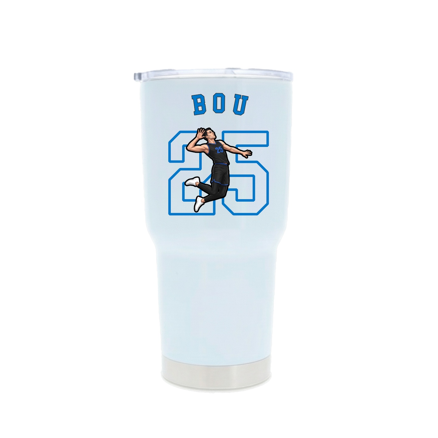 30oz Stainless Steel Tumbler — Shirsey Arch in White