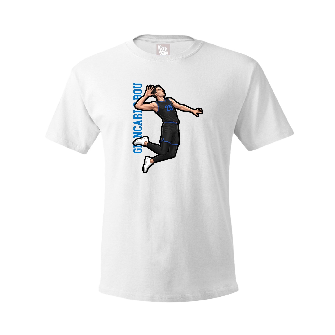 Youth Tee — Name Vertical in White