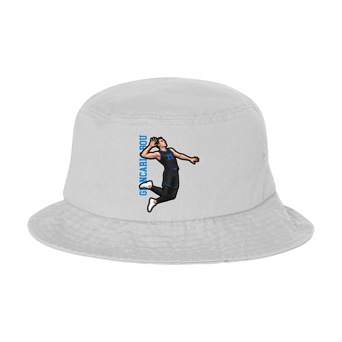 Bucket Cap — Name Vertical in White