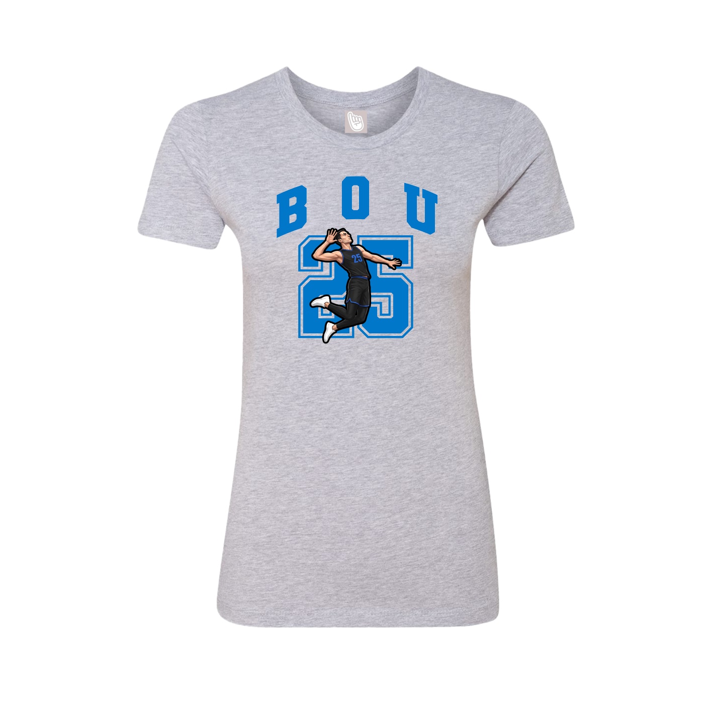 Fitted Women's Tee — Number in Grey