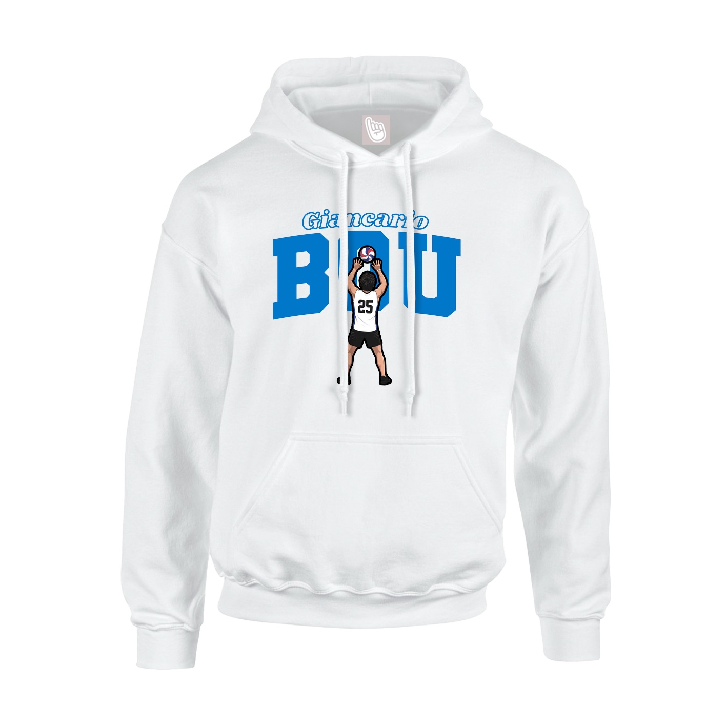 Hoodie — Name Arch in White