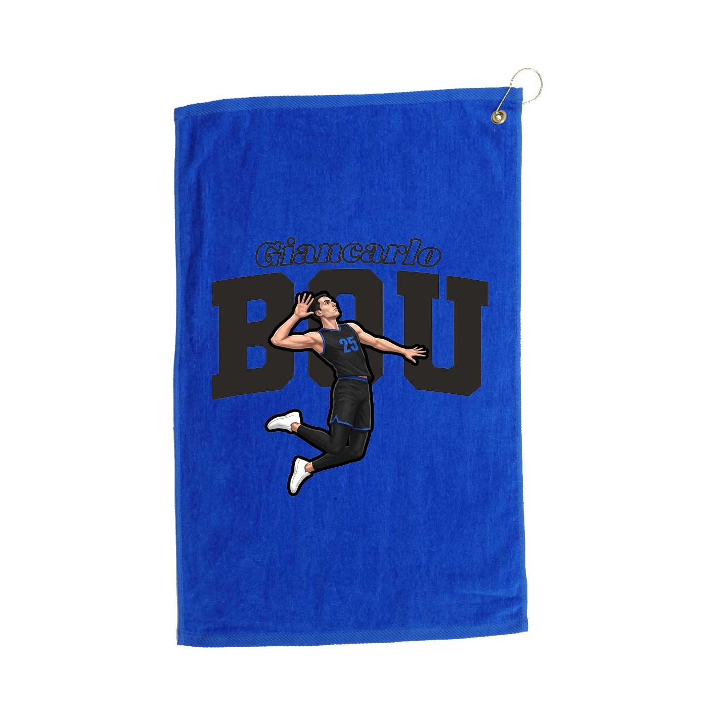 Golf Towel — Name Arch in Royal