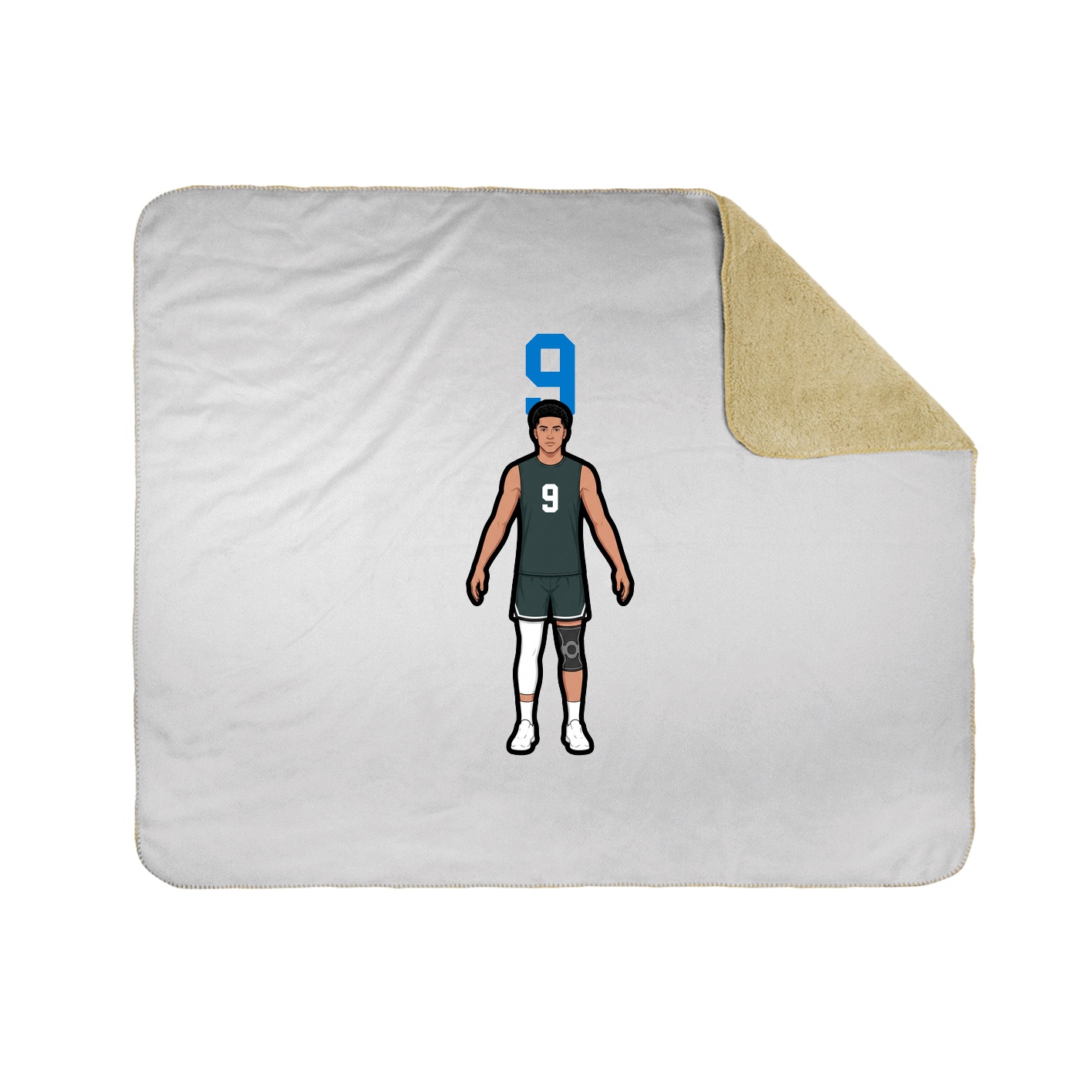Throw Blanket — Number Top in White