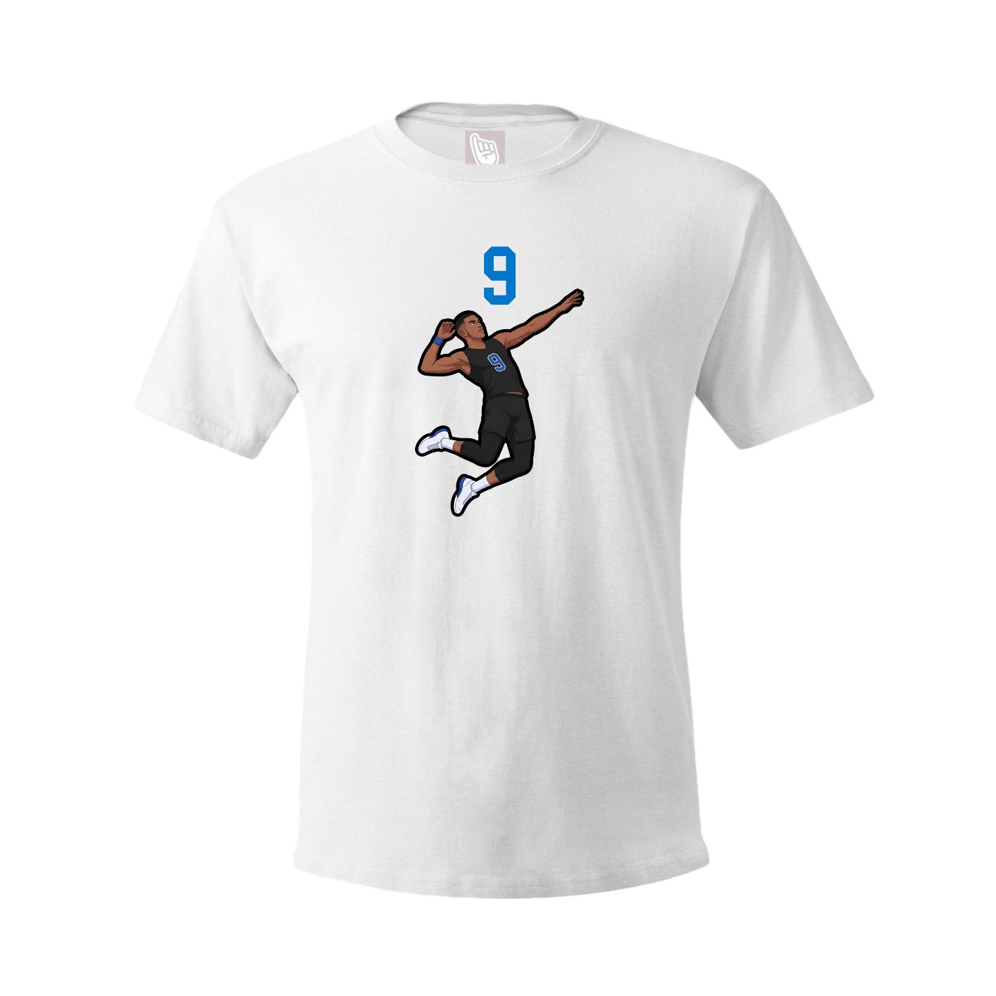 Youth Tee — Number Top in White