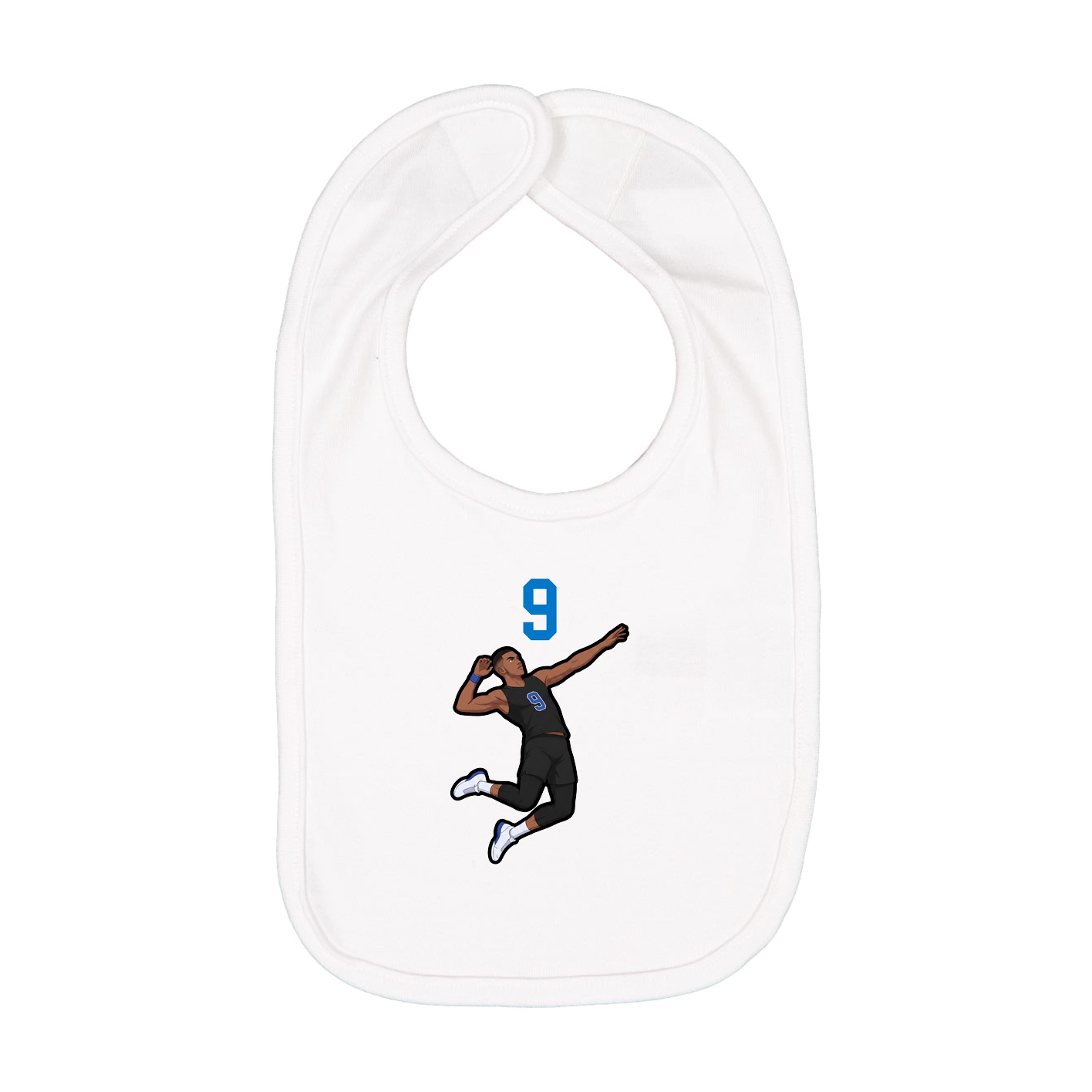 Infant Bib — Number Top in White