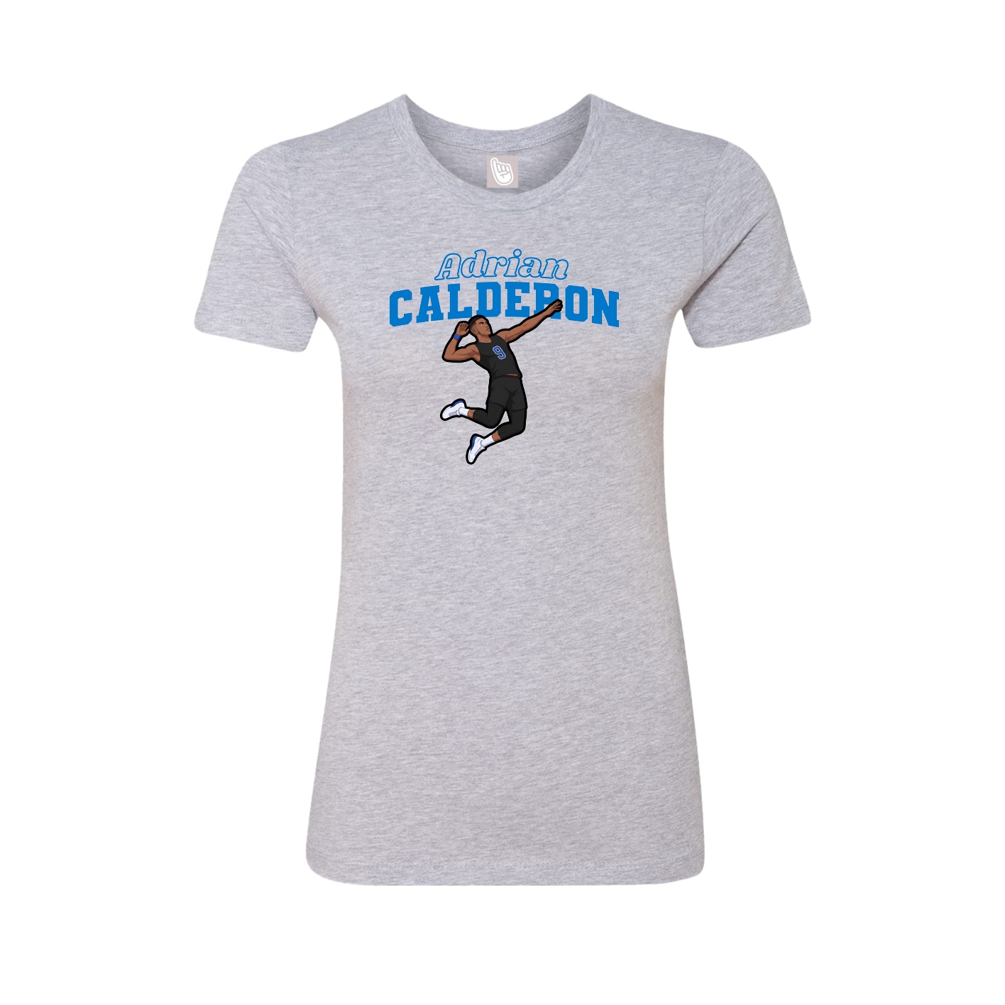 Fitted Women's Tee — Name Arch in Grey