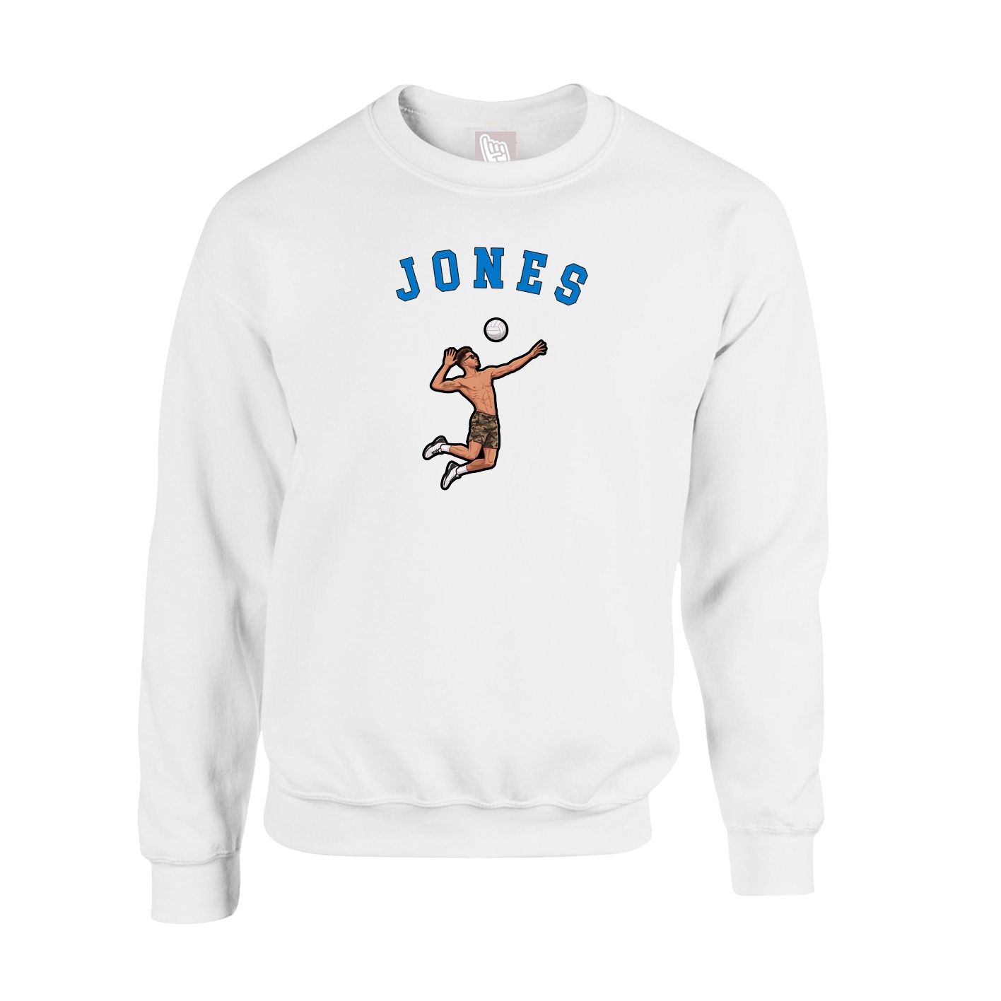 Fleece Crew — Shirsey Arch in White