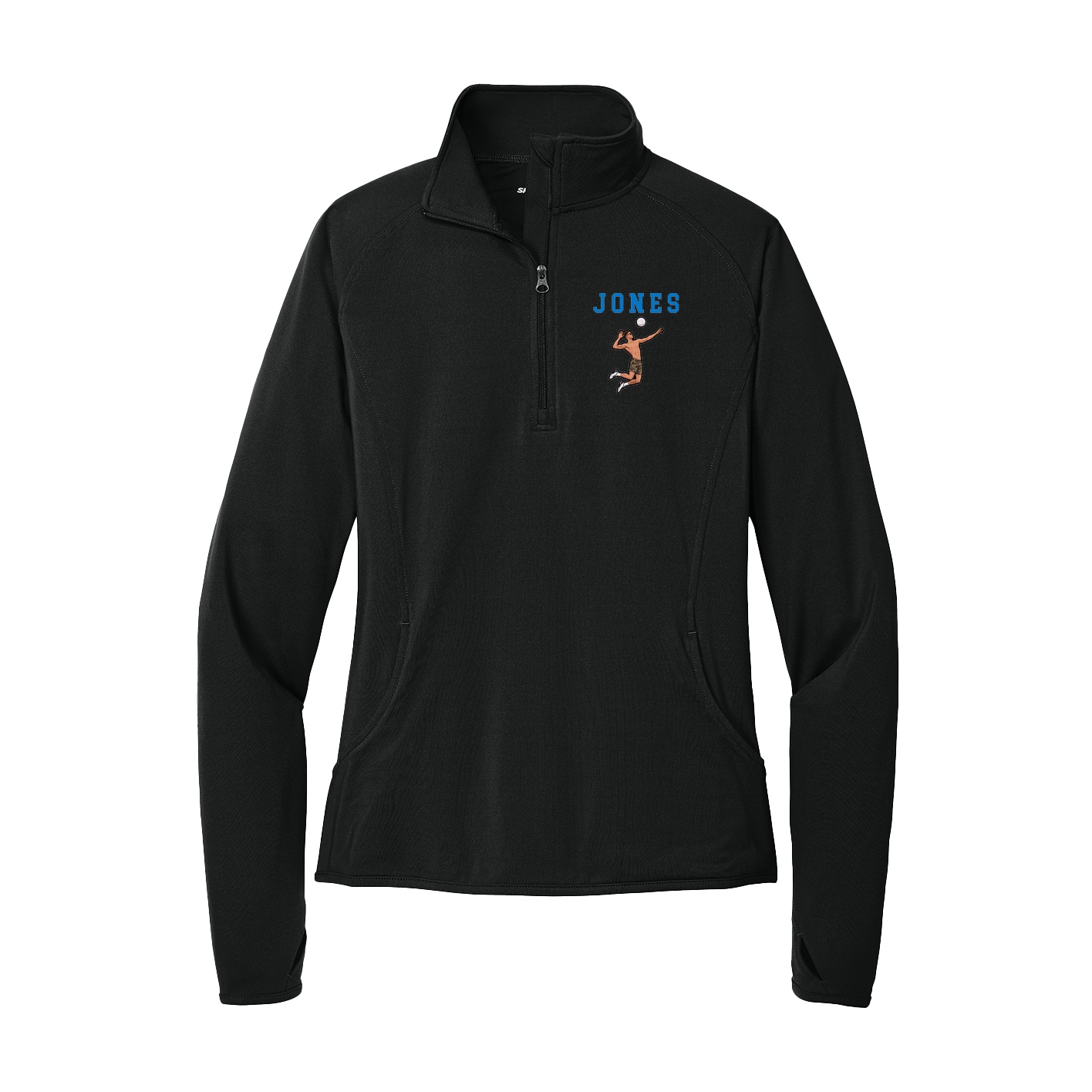 Women's Q-Zip Pullover — Shirsey in Black