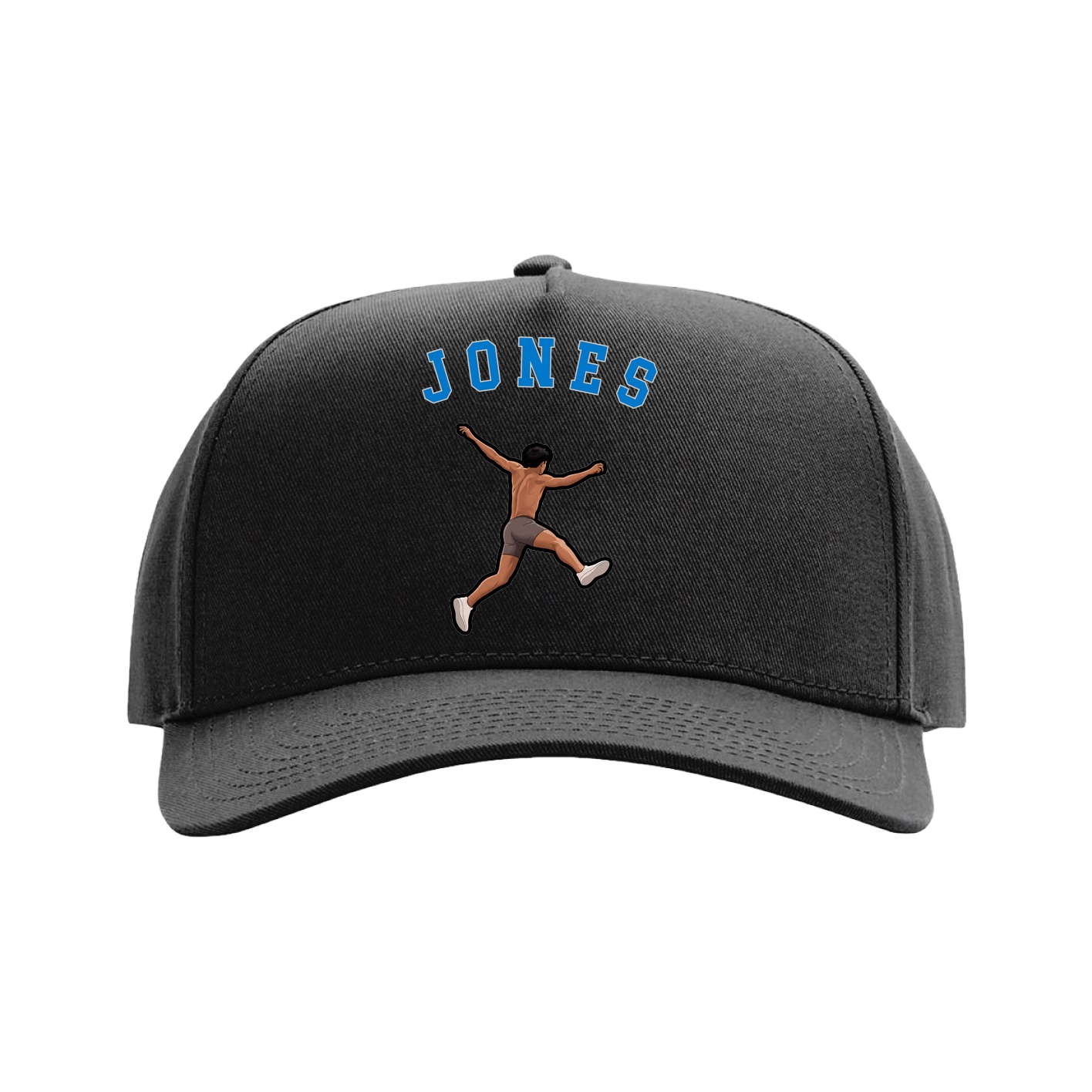 Full Fabric Five-Panel Champ Cap — Shirsey Arch in Black