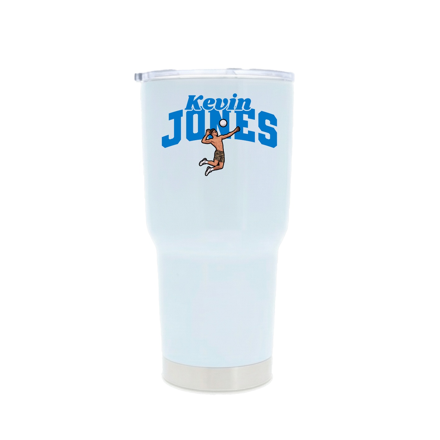 30oz Stainless Steel Tumbler — Signature Arch in White